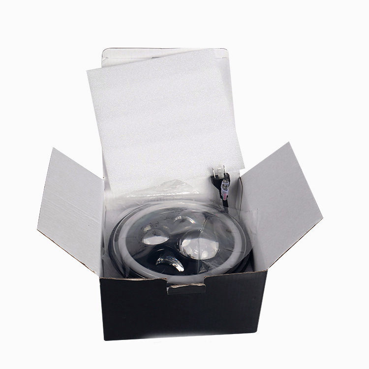 Lampu Depan LED 7 &quot;60W Sepeda Motor Harley Wrangler lampu 4 led