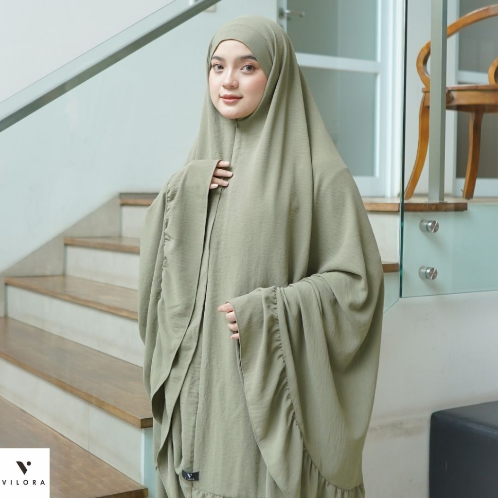 Vilora - Mukena Dewasa Crinkle Airflow Premium 3in1 (Vania Prayer Set)