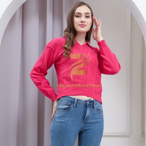 Zelline Official Sweater benita Cable Terbaru