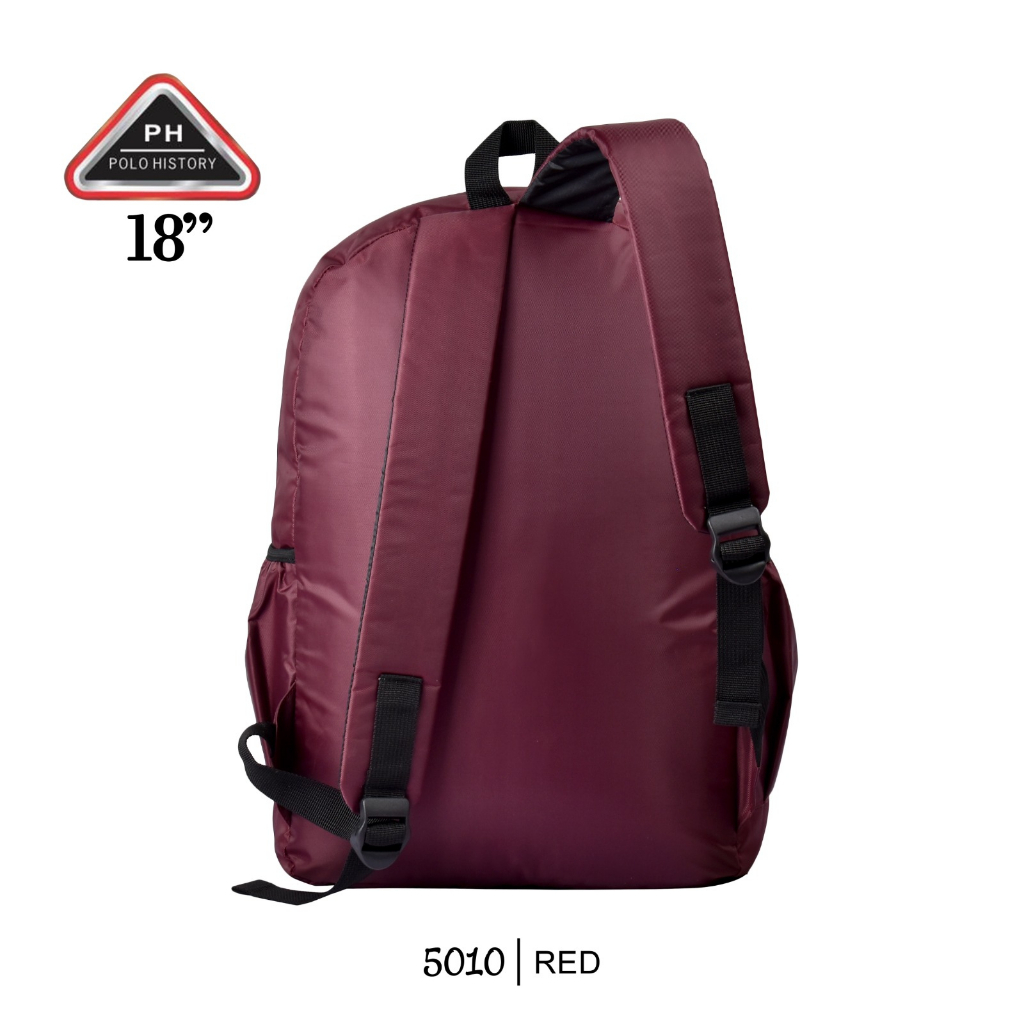 ( DHB ) Tas Ransel Sekolah SD / SMP Unisex Polo History 5010 '18 inchi  / Kuliah / Kerja / laptop { Waterfroof }