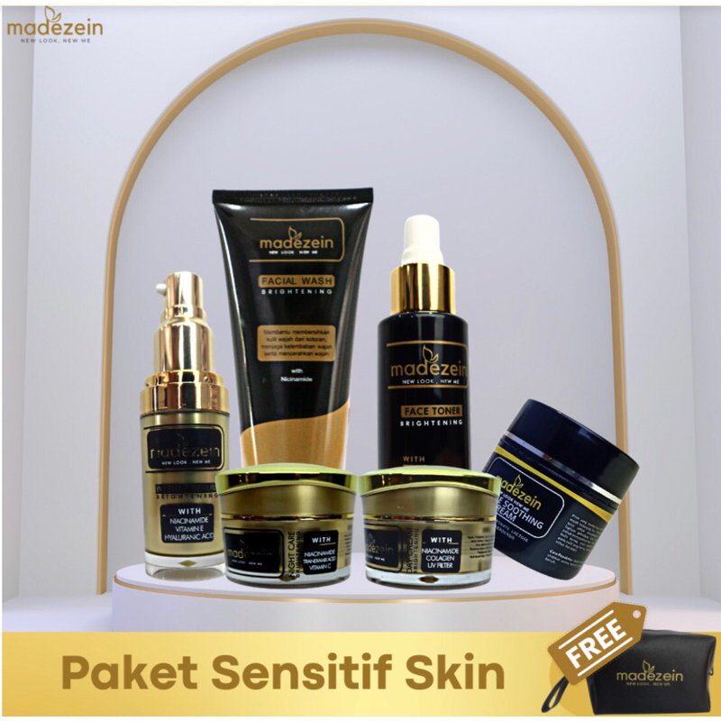 Madezein Paket Sensitif skin/Perawatan Kulit Sensitif/Skincare Kulit Sensitif