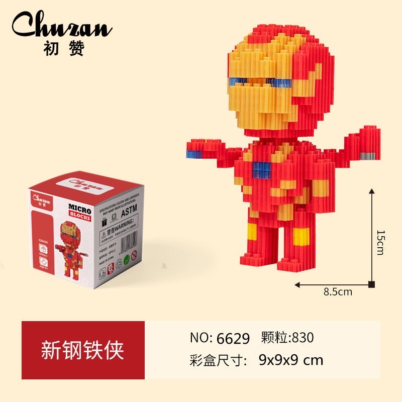 Mainan Nano Block City DIY Brick Mini Superhero Avengers Plane Mainan Balok susun