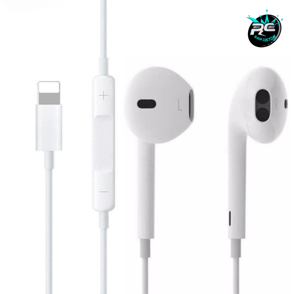 EarPhone With Lightning 8 pin Headset Hf headsfree ligthing cabutan 7G 7+ 8G 8+ X Xs Max Xr 11 pro m