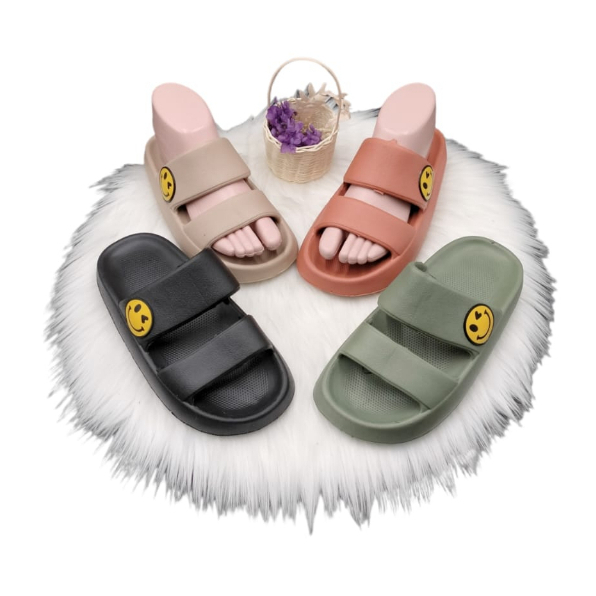 Sandal Slop Dewasa Motif SMILE Sandal Selop Kekinian Empuk Nyaman Sandal Rumah Terbaru 9012