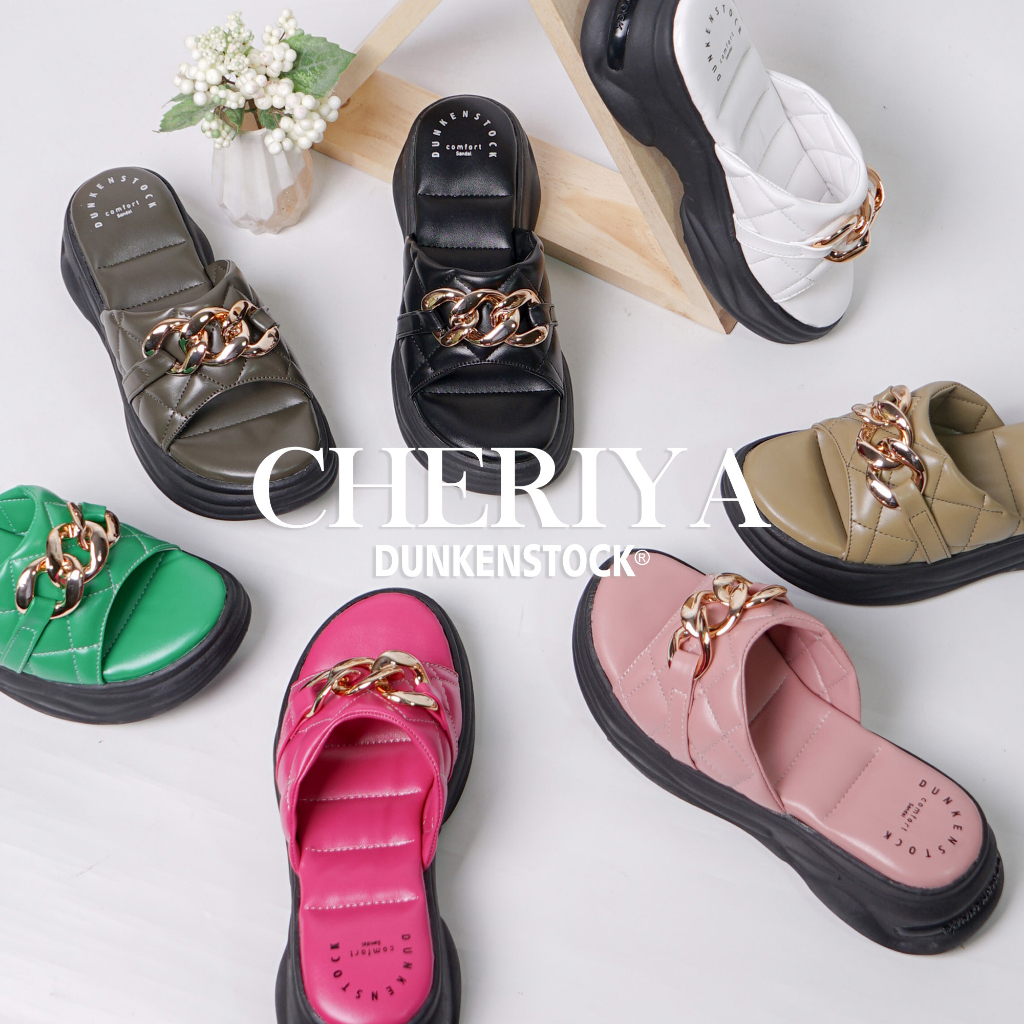 Adarastore - Dunkenstock CHERIYA Sandal Casual Wanita Sendal Platform Cewek Empuk Premium