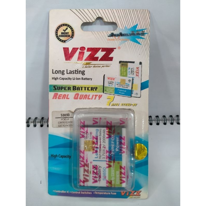 Baterai Vizz Samsung Galaxy GT-S3850/Corby 2/GT-S5220/EB424255VA Batt Battery Double Power Samsung G