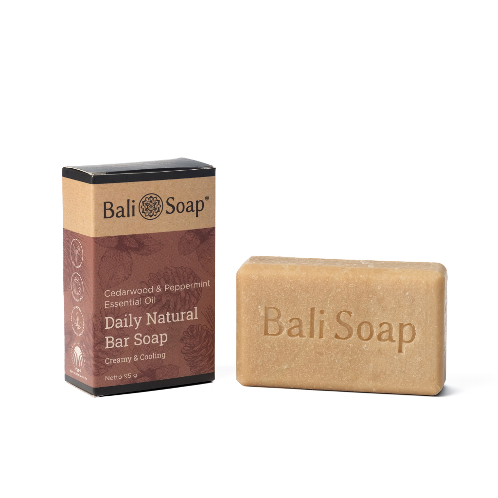 Bali Soap Essential Oil Bar Soap 95g - Cedarwood &amp; Peppermint