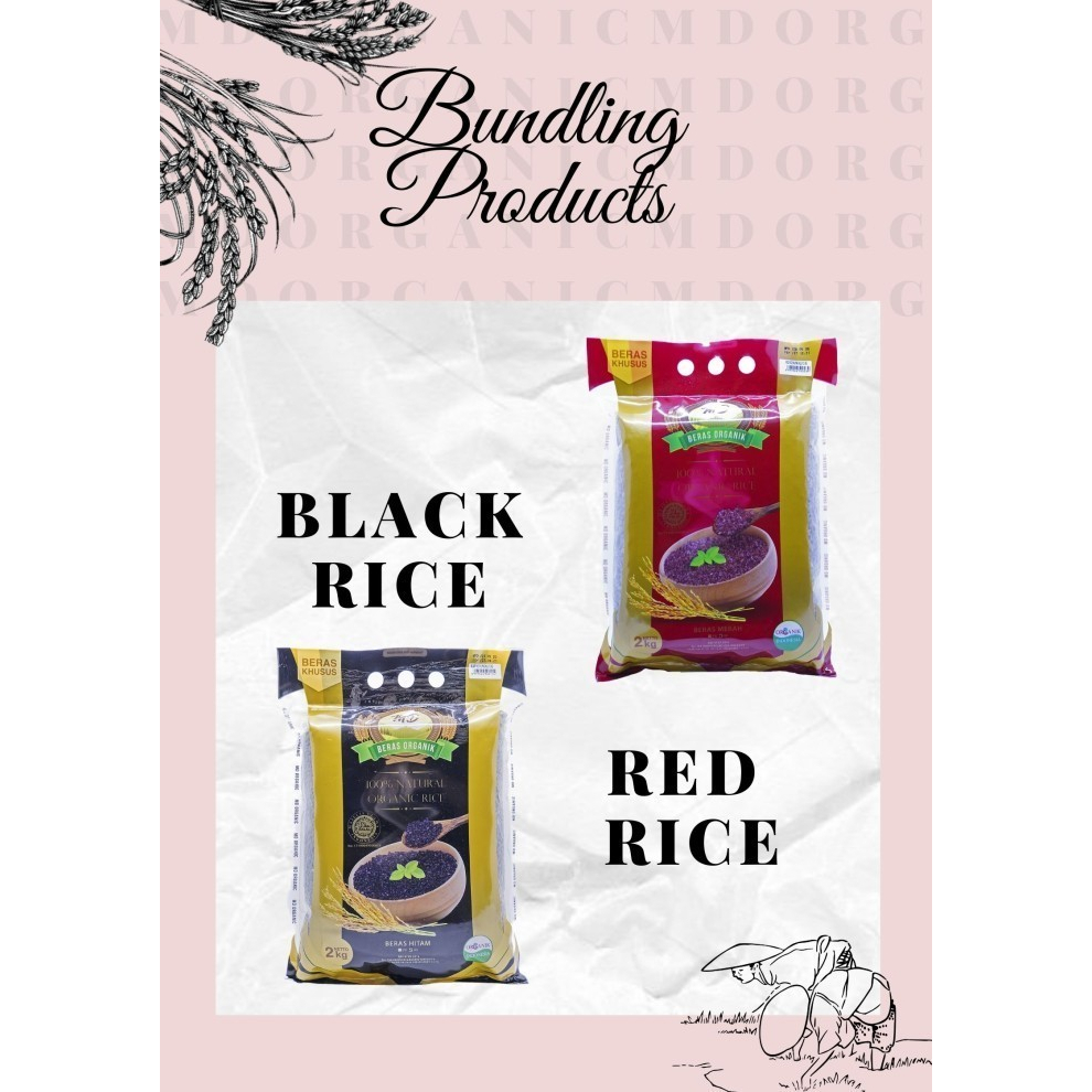 

MD Beras Hitam Kupas Kulit Organik & MD Beras Merah Pecah Kulit Organik / Paket Bundling Black Rice Kupas Kulit 2kg & Red Rice Pecah Kulit 2kg