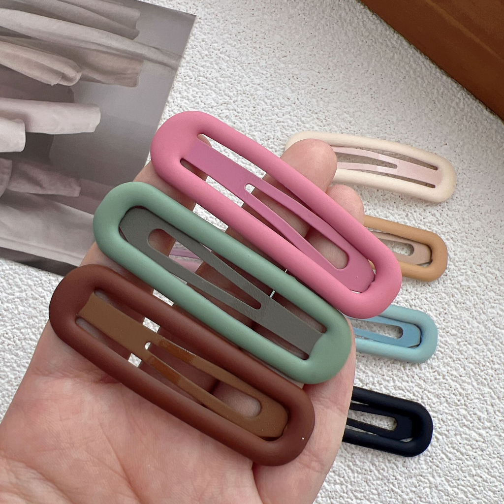 JEPIT PIN PONI RAMBUT BASIC RETRO RECTANGLE PERSEGI SOLID SOFT COLOR RETRO BANGS FRIDGE BOBBY PINS WARNA POLOS JEPITAN HAIRCLIP PLASTIC HAIR CLIP SNAP HAIRPIN SNAP ELEGAN FRENCH VINTAGE KOREAN STYLE AKSESORIS KLIP MINI RAMBUT COLORFUL RIBBON ACCESSORIES