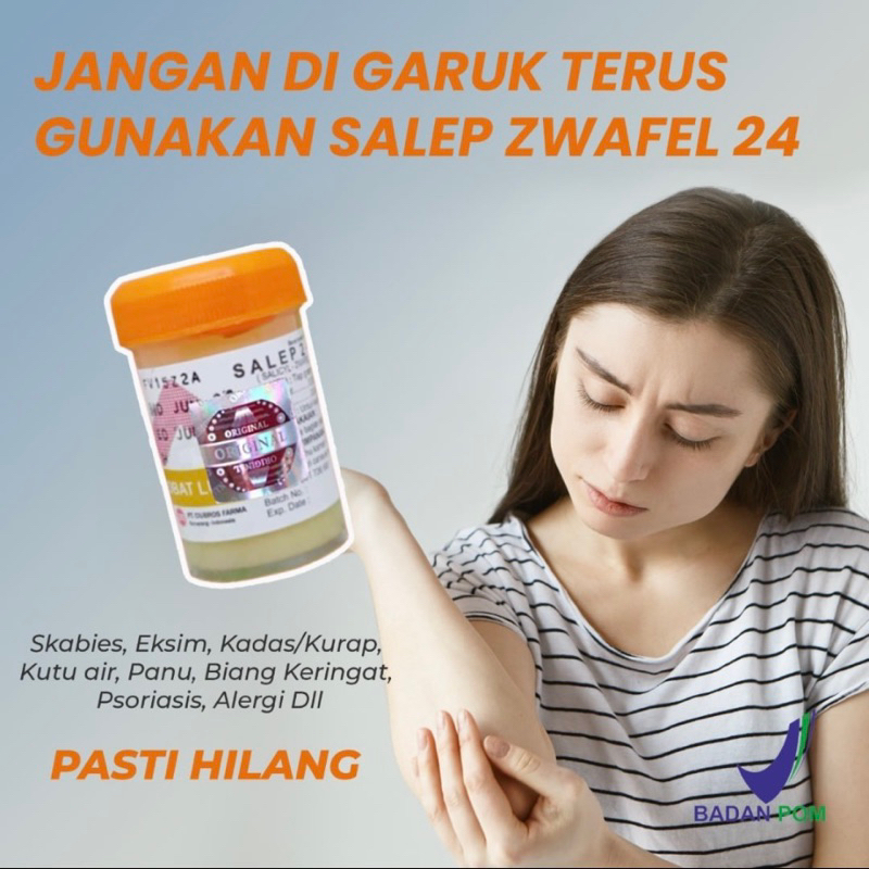 Salep Gatal Zwafel 24 Original 100% Obat Saleb Gatal Panu Kadas Kurap Kutu Air