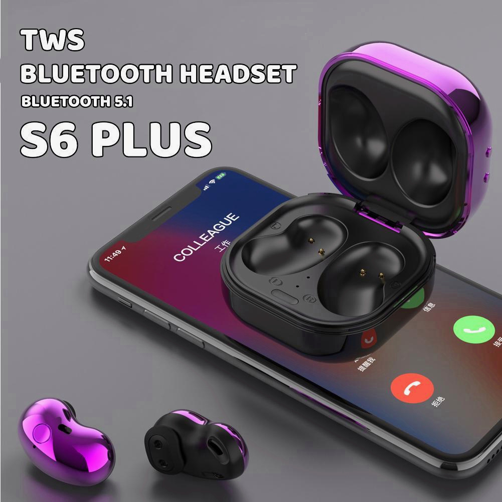 TWS Wireless Earphone Bluetooth Gaming Earbuds Noise-cancelling e-sports Headphones Headset low delay Intelligent Digital Display Breathing Lamp Waterproof Upgraded Bluetooth 5.1 - S6 SE,S6 PLUS(COD)