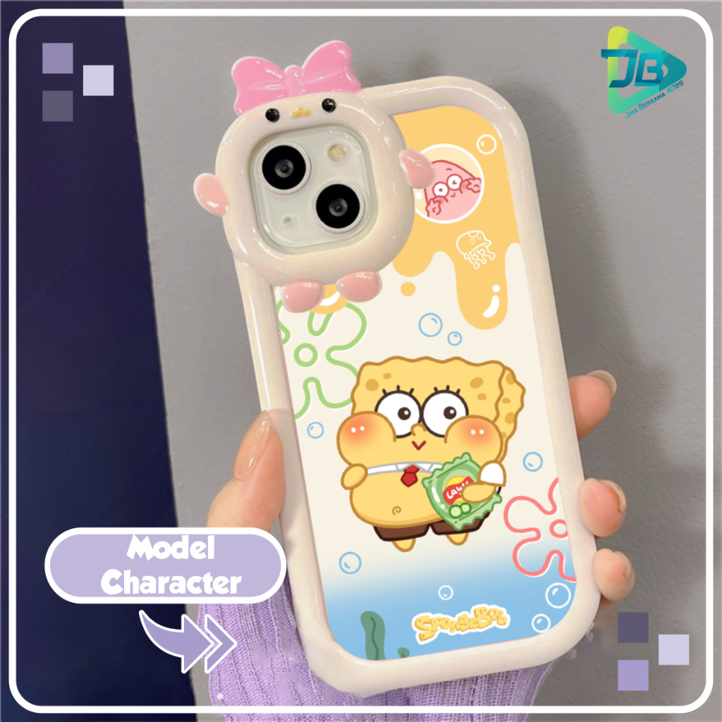 CUSTOM SOFTCASE PITACU FRAME KARAKTER CUSTOM SPONGEBOB FOR OPPO A9 A5 A31 A8 A15 A15S A3S A1K A57 2022 A77S A5S F9 A12 A11K A74 A95 A16 A54 A53 A33 2020 A52 A92 A72 A76 A36 A96 F11 A17 A17K RENO 8Z 7Z 4 4F 5F 5 5K 8 JB8412