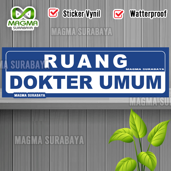 

Stiker Ruang Dokter Umum Magma Surabaya - Rumah Sakit - Klinik - Dokter Praktek - Poli klinik