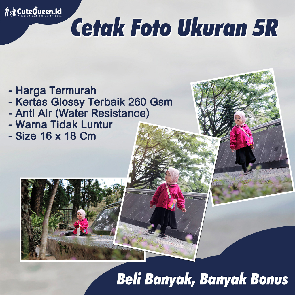 Edit dan Cetak Foto Ukuran 5R Kualitas Terbaik Kertas Doff