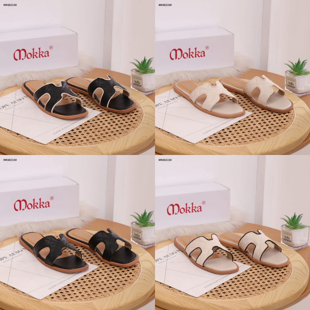 Mokka Casual H With Leather Flat Women Sandal MK68233