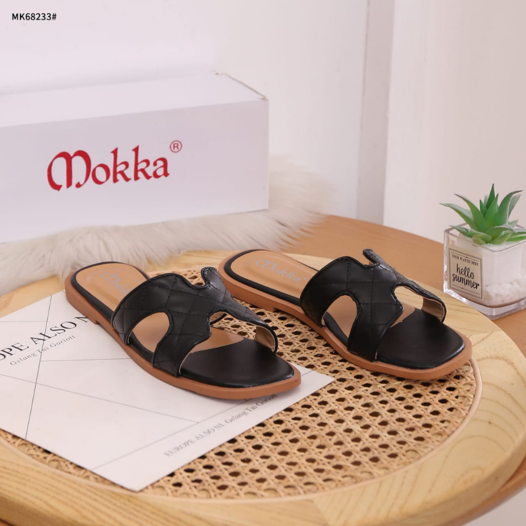 Mokka Casual H With Leather Flat Women Sandal MK68233