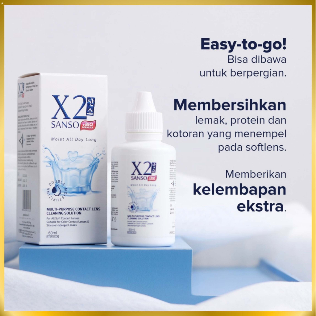 CAIRAN X2 SANSO 120 ML PEMBERSIH PERENDAM SOFTLENS