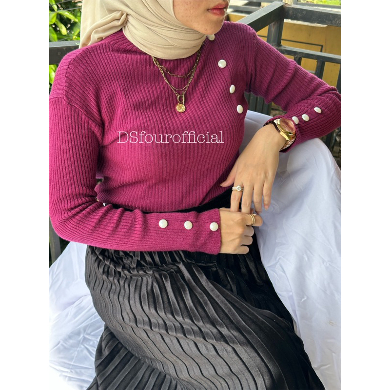 inner rajut kancing premium / turtleneck rajut premium {DSfourofficial}