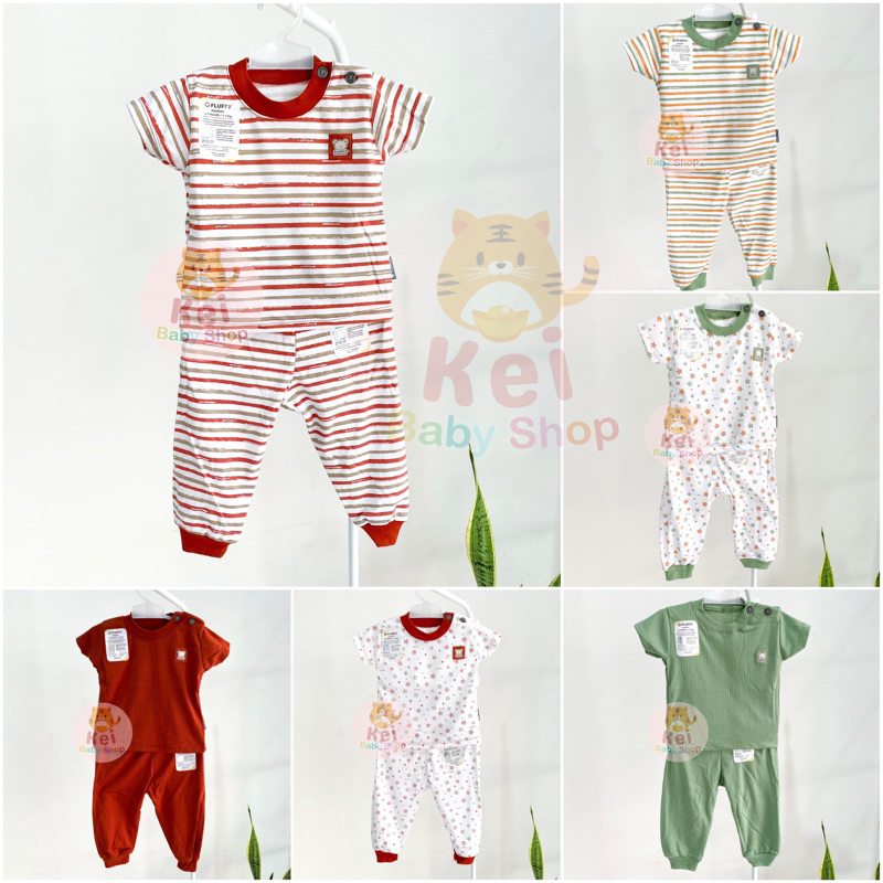 Fluffy Setelan Oblong Pendek Celana Panjang Bayi Anak S M L 1 / Set Baju Bayi Fluffy