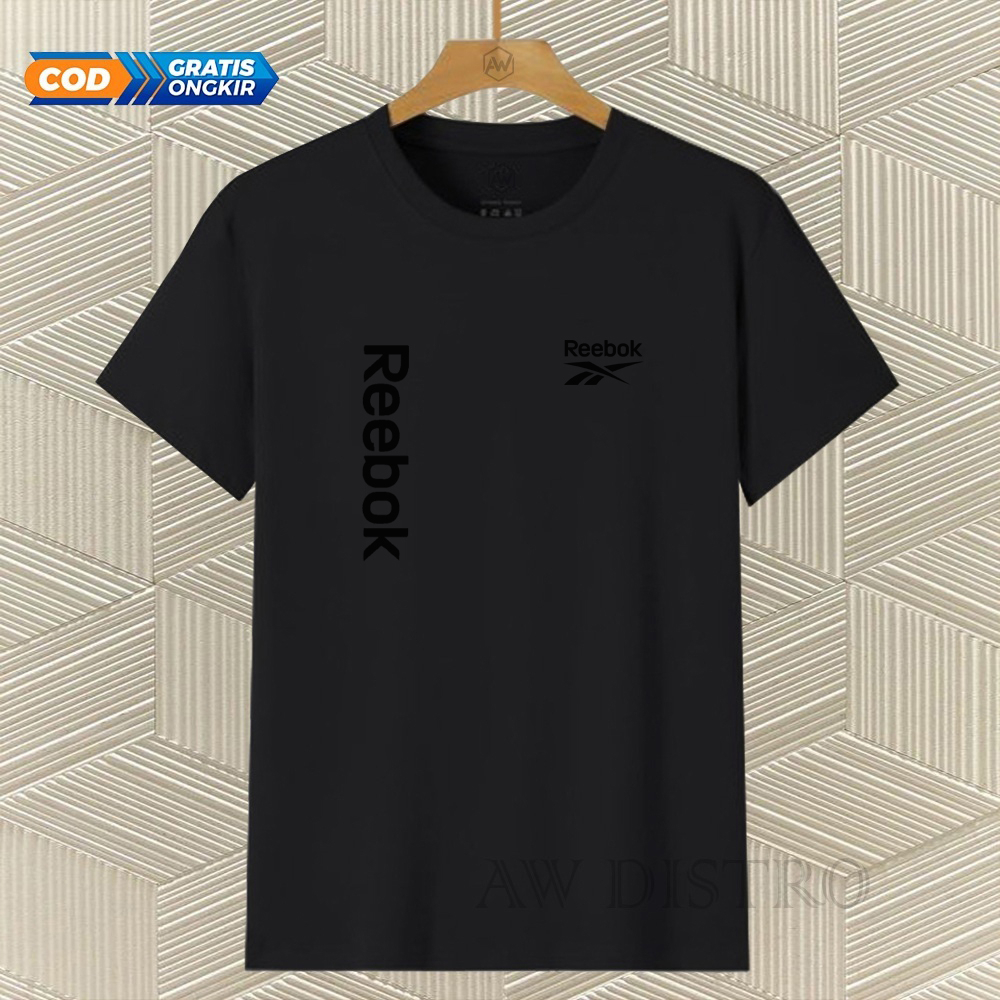 COD Baju Kaos Distro Rbk Kirka Text Hitam Premium Quality Lengan Pendek