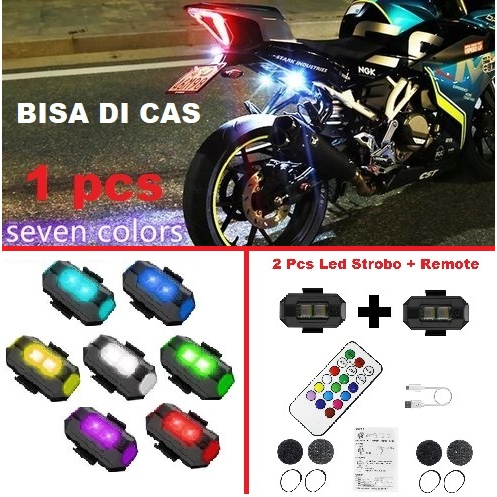 Lampu Led Strobo 7 Warna Led Strobe Safety Sein Dip Led Depan Belakang Strobo Sepeda Motor Strobo