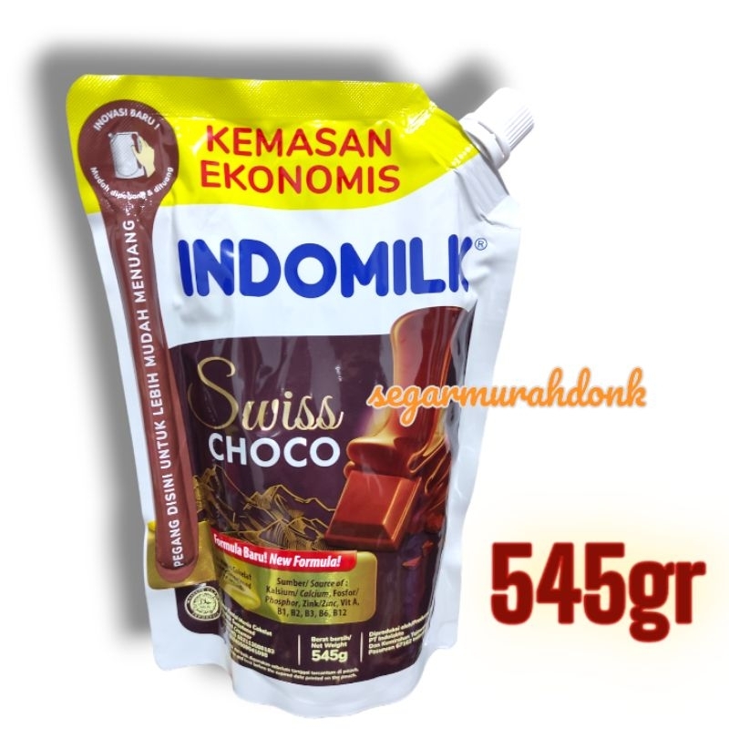 

Susu Indomilk Swiss Choco Kental Manis Coklat Pouch 545 gram