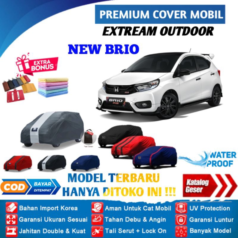 Body Cover Mobil Brio Sarung Mobil Honda All New Brio Satya RS /2018 2019 2020 2021 2022 Selimut Mantel Tutup Penutup Cover Body Mantol Pelindung Jas Hujan Kerudung Pembungkus Bungkus Terpal Brio Lama Outdoor Waterproof Full 100% Anti Air Panas