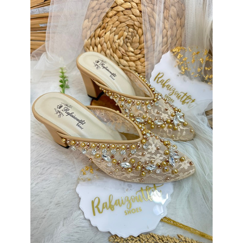 sepatu amirra wanita wedding nude 7cm tahu