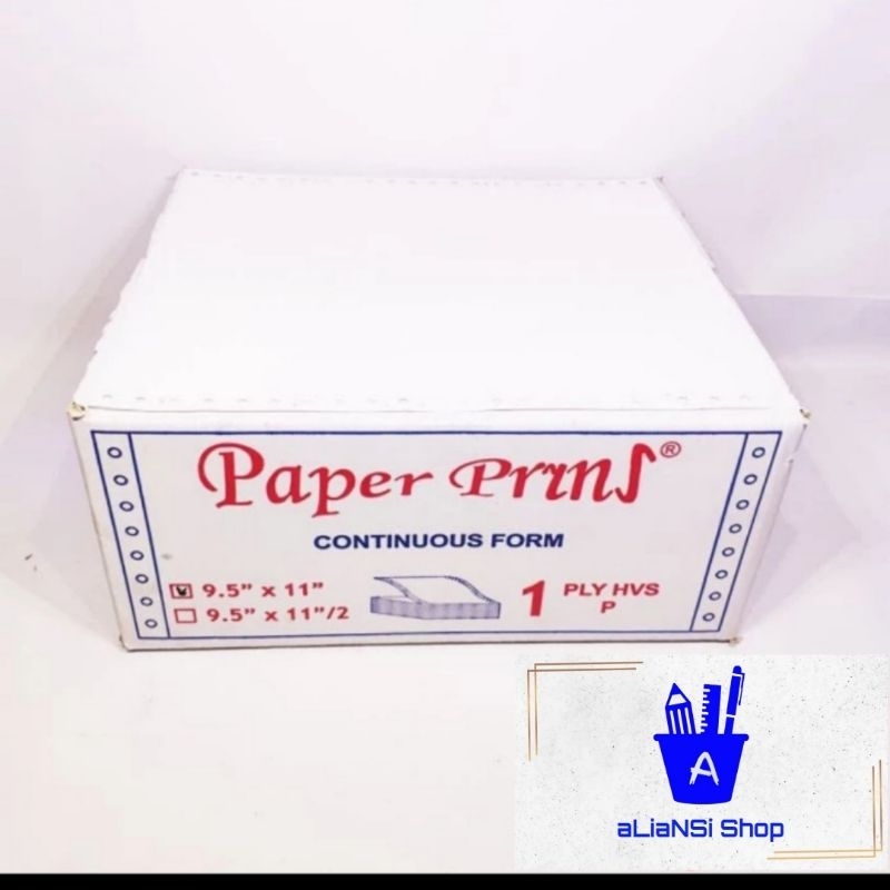 

Continuous Form 9,5" x 11" (1 PLY) - merk PAPERPRYNS