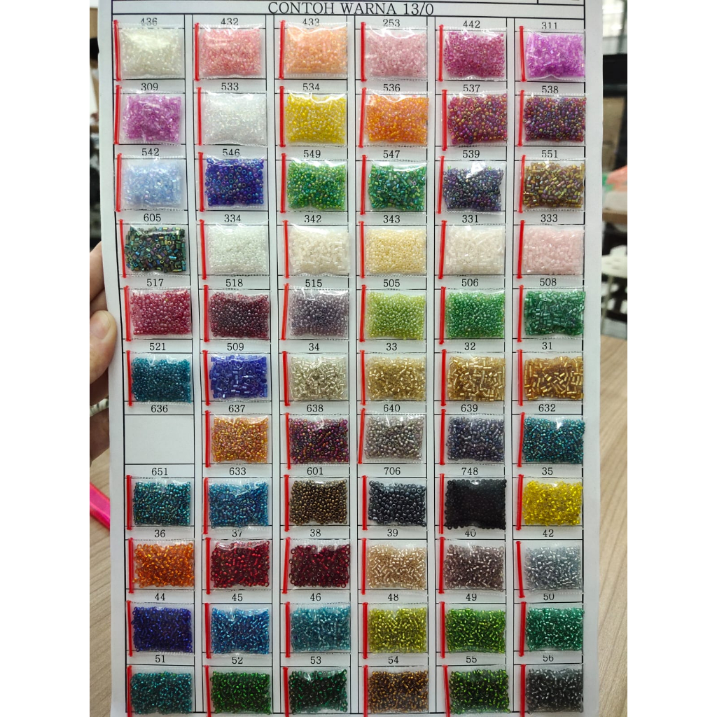 (PART 2 A 531 - B  634) MOTE PASIR / MANIK PASIR / PASIRAN / MANIK PAYET PASIR / MOTE PASIR KING 12/0