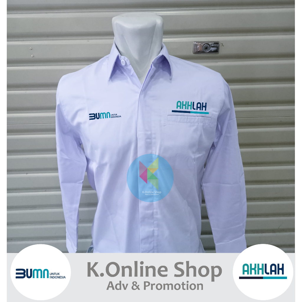 kemeja bumn akhlak seragam bumn akhlak baju bumn akhlak lengan panjang
