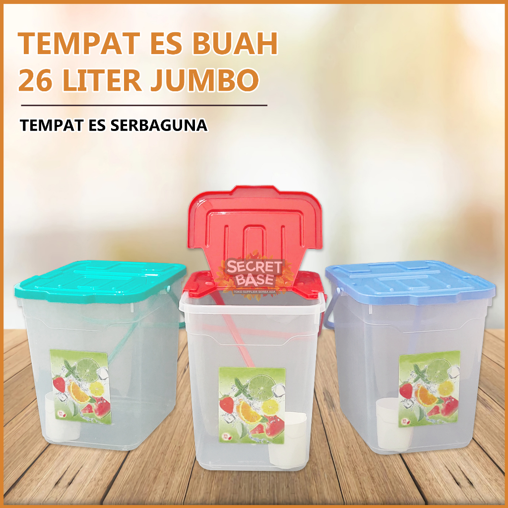 Xaviertaran Toples Es Buah - Bonus Gayung / Tempat Es Buah Besar/ Aquarium Es Buah