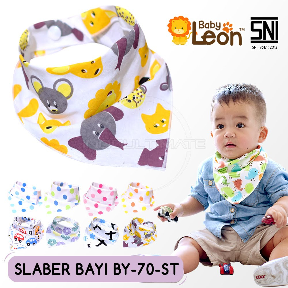 Slabber Bayi Laki-Laki Perempuan Baby Bib BY-70-ST Slabber Makan Bayi Segitiga Celemek Makan Bayi Tatakan Air Liur