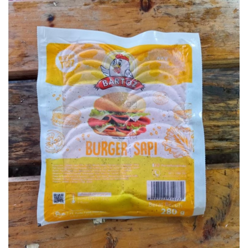 Bartoz Beef Burger Mini 20s 280gr Burger Daging Sapi Mini