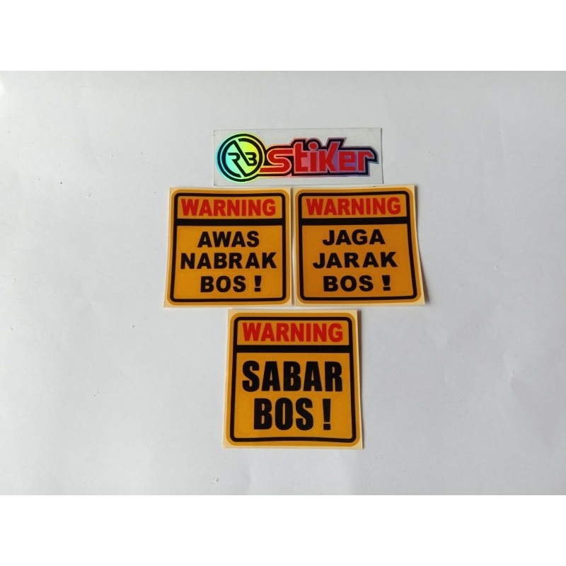 Sticker warning lucu stiker motor cutting