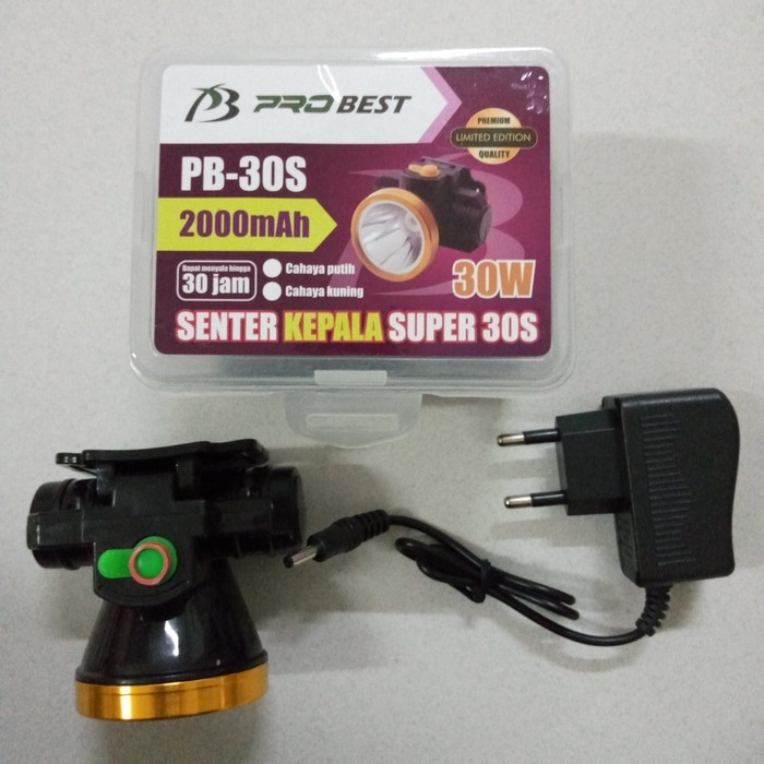 Senter Kepala Probest 30 Watt PB-30S Cahaya Putih / Kuning