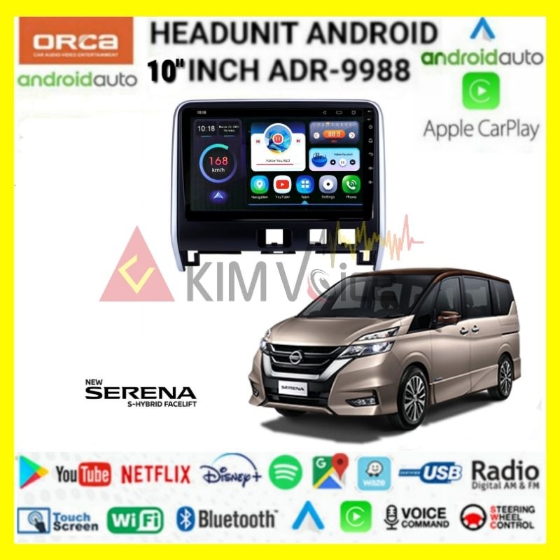 Head Unit Android Orca 10 inch OEM Serena C27 Voice Command