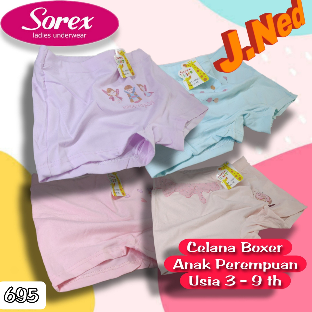 J695 (hrg satuan) CD BOXER ANAK WANITA SOREX M - XL