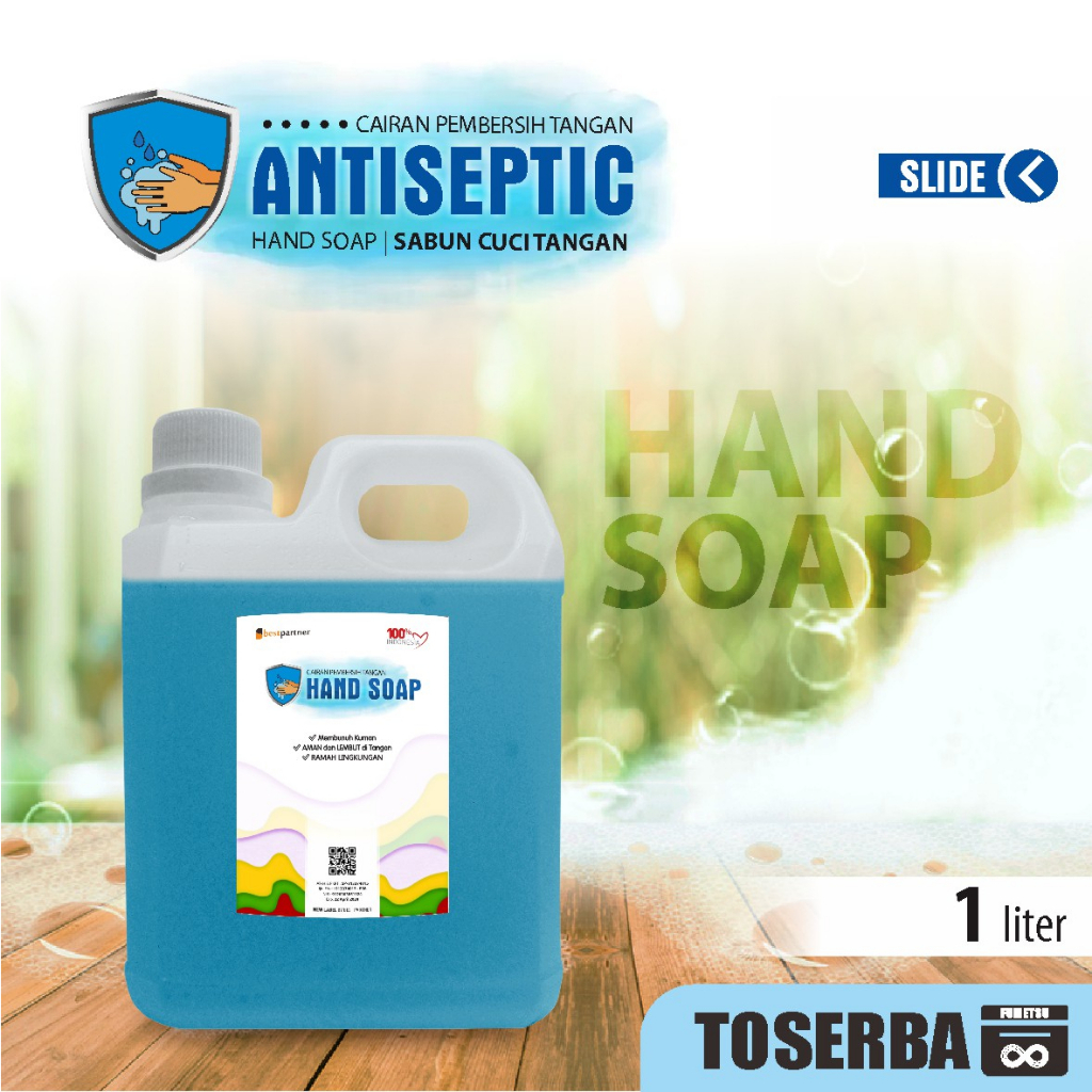 Sabun Cuci Tangan Antiseptic Variasi Aroma Segar 1 Liter  / Hand Soap Segar Hand Wash 1 Liter Jerigen