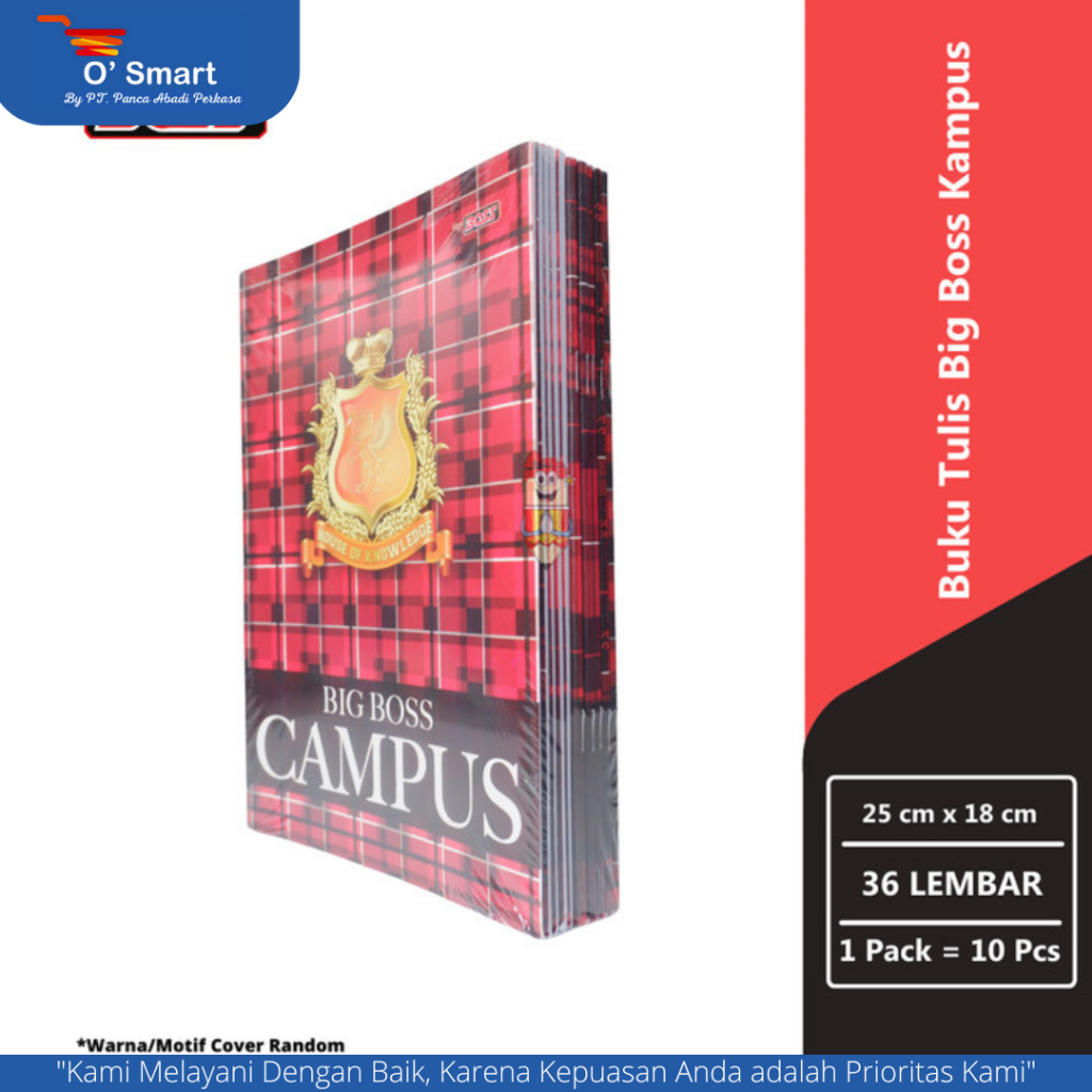 

BIG BOSS Buku Tulis Isi 36 Lembar (1 Pack Isi 10 Pcs)
