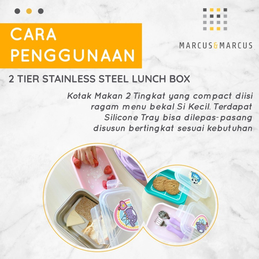 MARCUS STAINLESS STEEL LUNCH BOX Kotak Makan Bekal