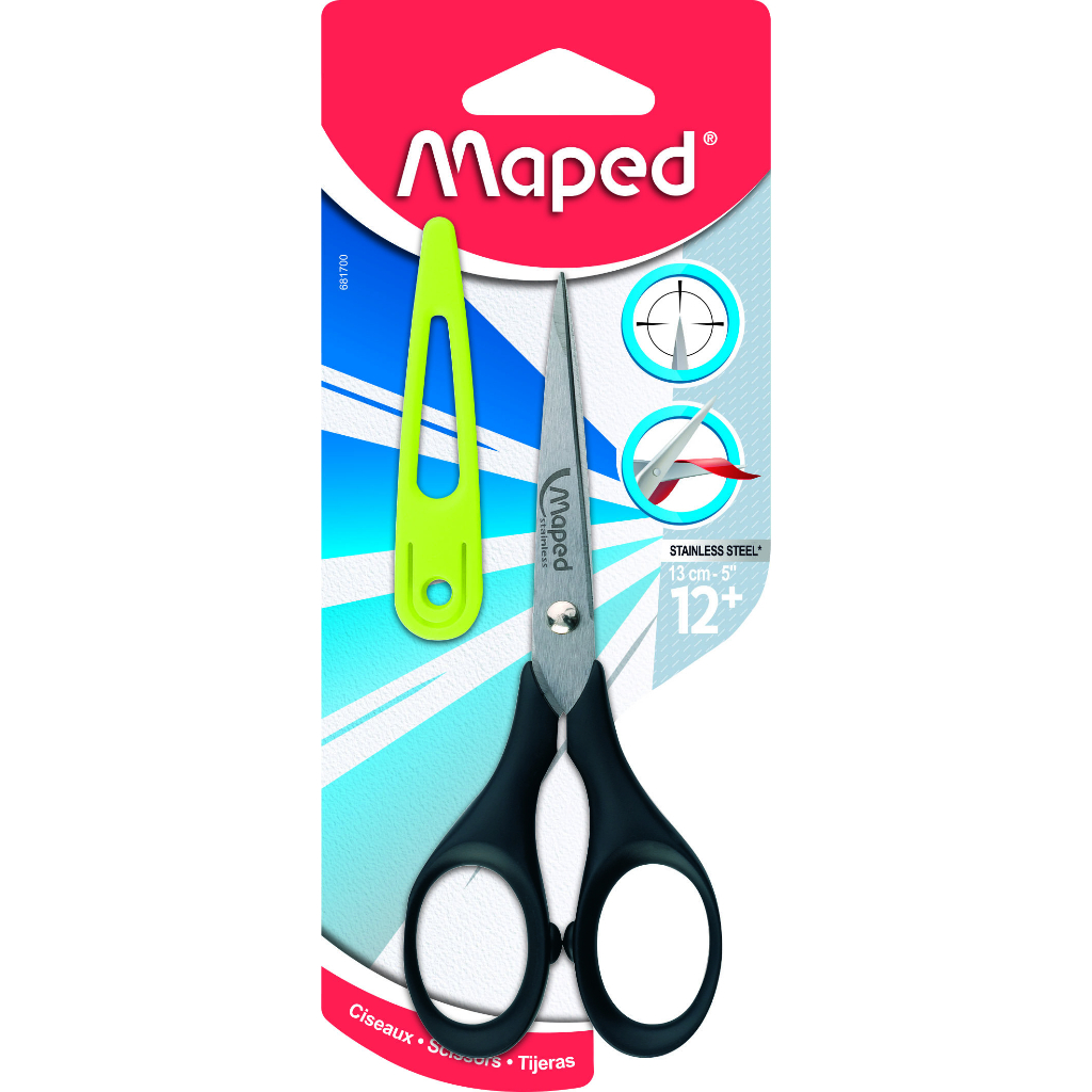 

Maped Gunting Ujung Lancip (Pointed) dengan Tutup (Cap) 13 cm