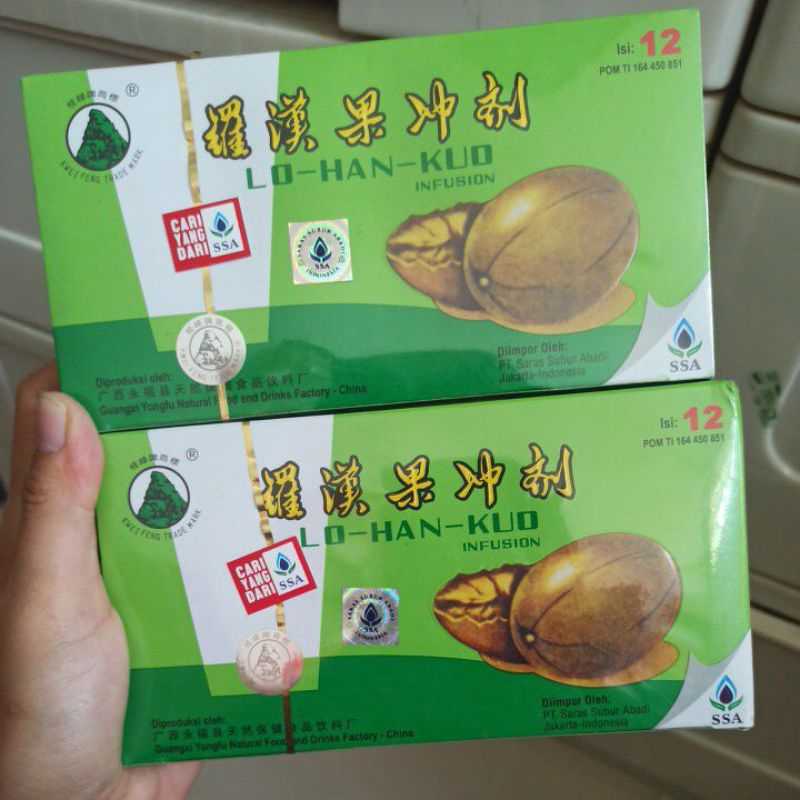 Lo han kuo Lohan kuo infusion SSA obat batuk sariawan panas dalam box 12 kotak