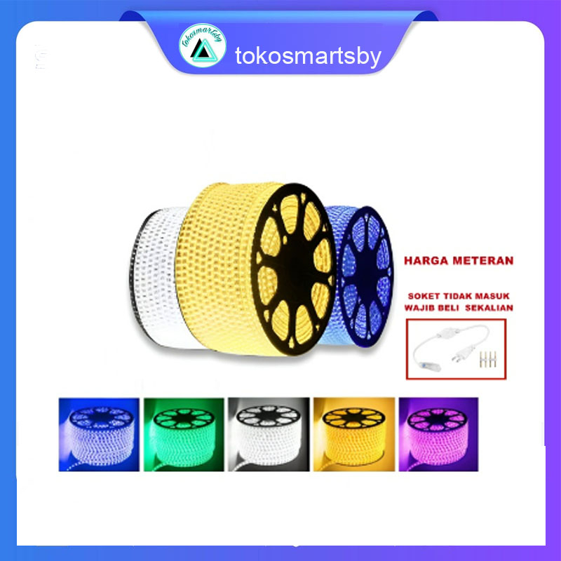 LED Strip Selang 5050 220V  JUAL METERAN Super Terang SMD 5050 Waterproof