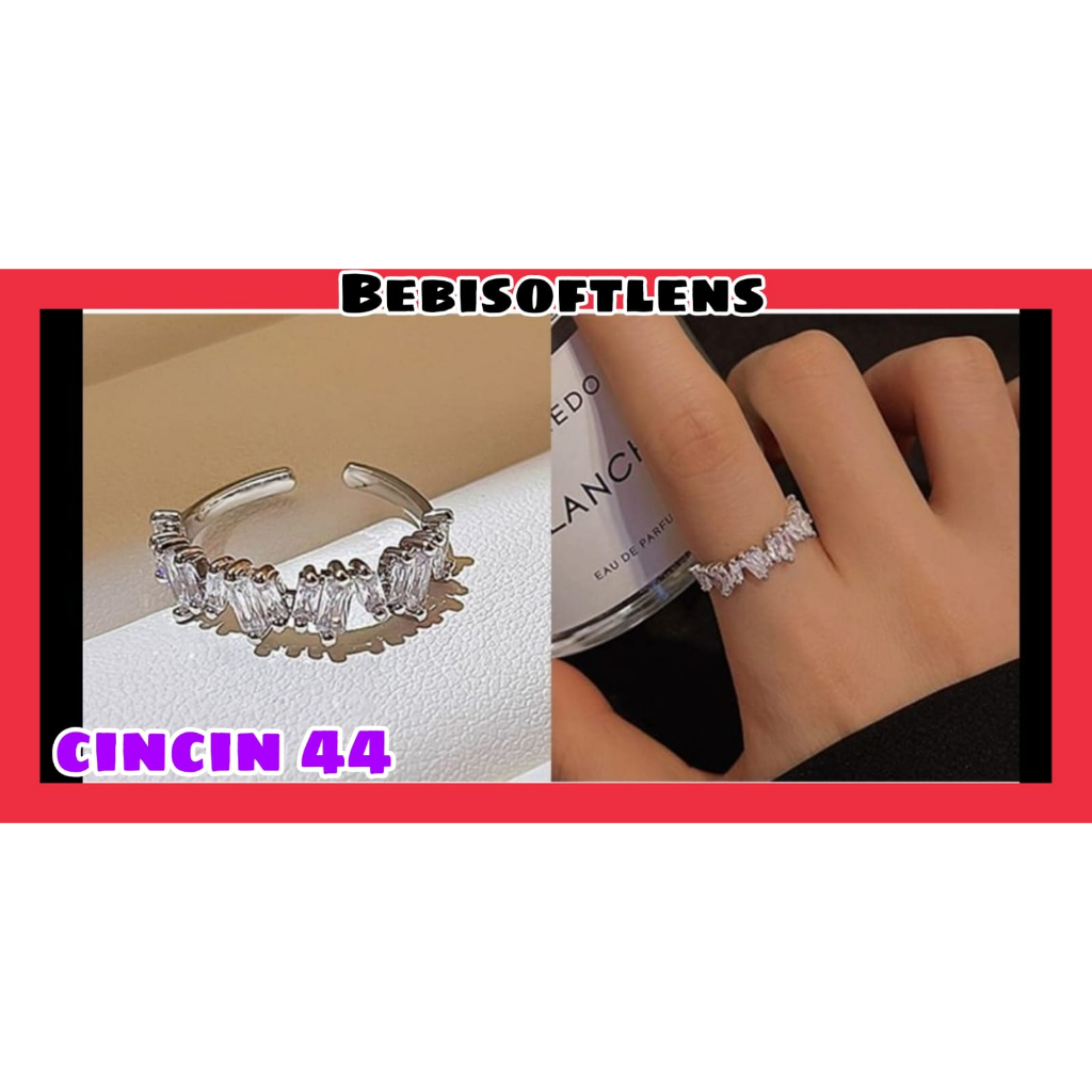 Cincin 44 Tembaga Fashion wanita Cincin Unik Lucu Keren Bisa diatur Sizenya /Deluna /BB