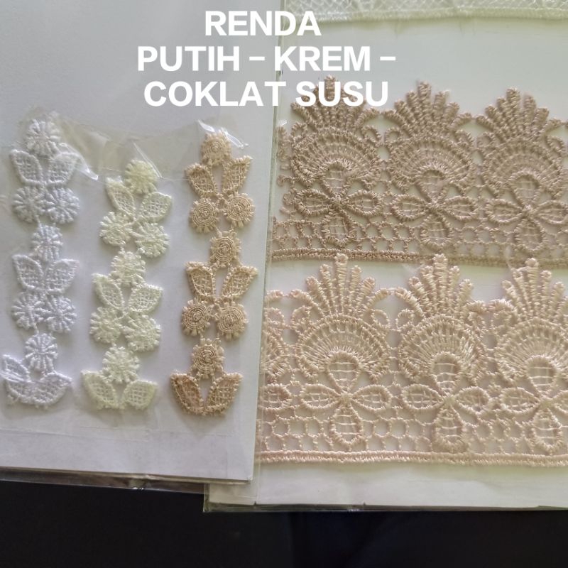 RENDA MINI / RENDA KREM, COKLAT SUSU METERAN