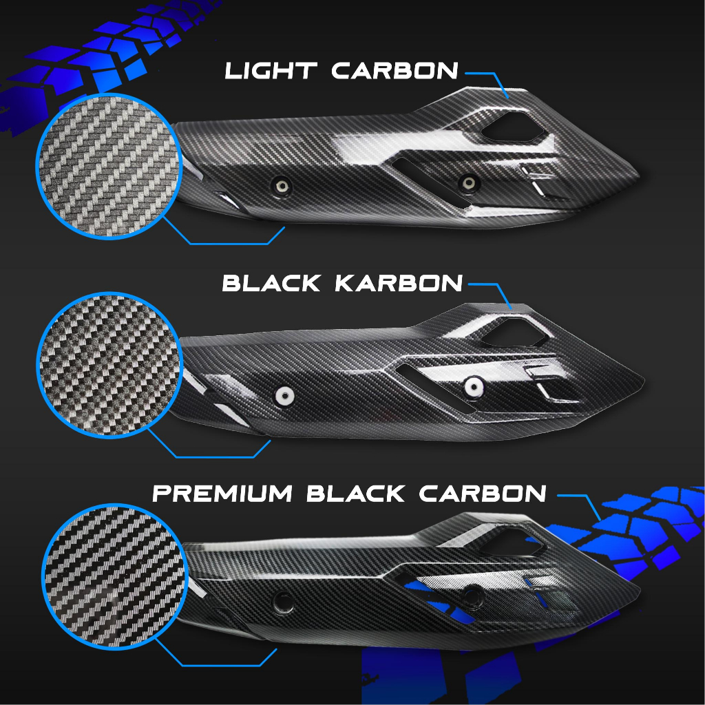 Cover Tutup-Tameng-Pelindung Knalpot-Kenalpot Carbon-Karbon Vario 125-150 New LED eSP 2015