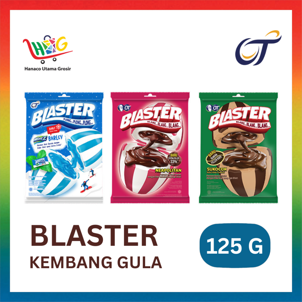 

Permen Blaster Neapolitan / Choco / Barley 125gr