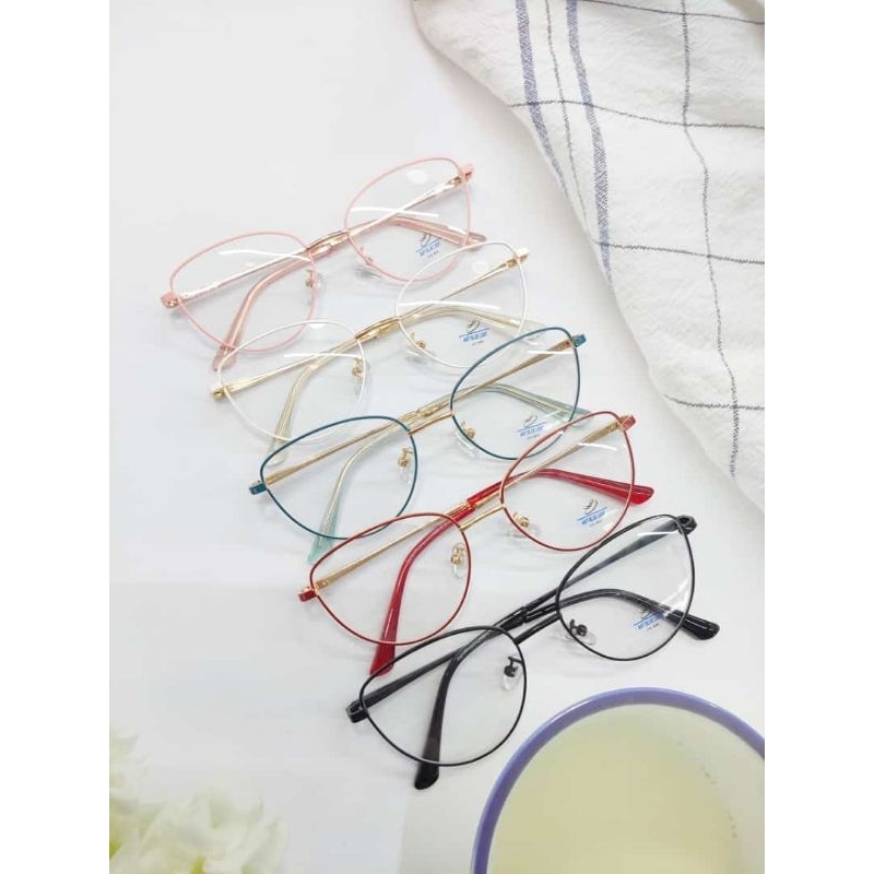 Nnkacamata Frame cat eye besi wanita