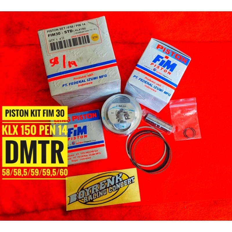 PISTON KIT FIM KAWASAKI KLX 150 OVZ STD-200PEN14 FIM 30-BOYRENKRACING